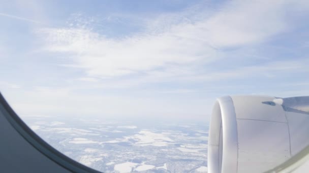 Repülőgép, mint az orosz tél. — Stock videók