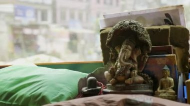 Nepal, Katmandu yerel otobüs görünümünü.