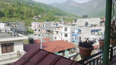 Nepal şehir Besisahar. Sabah saat.