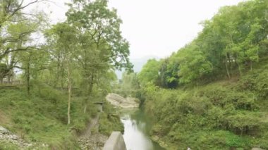 Yeşil park Pokhara, Nepal.