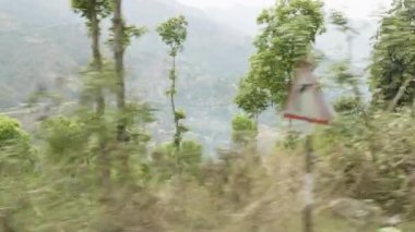 Katmandu, Nepal Pokhara üzerinden otobüs arada görünümünü.