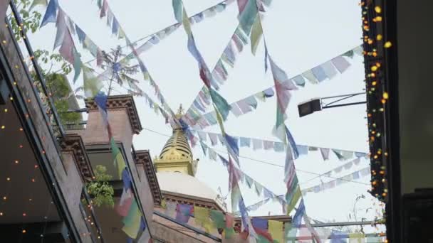 Boudhanath Stupa en el valle de Katmandú, Nepal. — Vídeo de stock