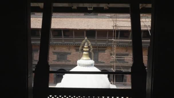 Oude stad Patan in Kathmandu-vallei. Nepal. — Stockvideo