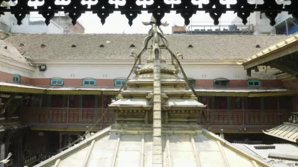 Altın Tapınak Patan, Budist manastır Durbar Meydanı, Katmandu, Nepal. — Stok video