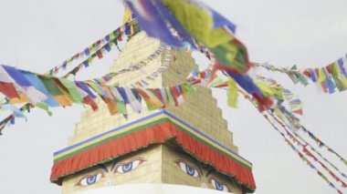 En büyük Stupa Boudhanath Vadisi'nde Katmandu, Nepal.