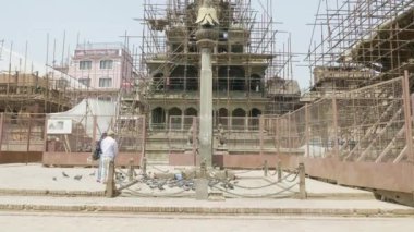Patan, Nepal - Mart, 2018: Patan, Katmandu Vadisi'ndeki antik kentin içinde durbar Meydanı.