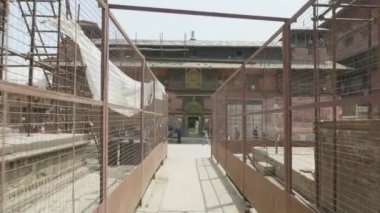 Patan, Nepal - Mart, 2018: Patan, Katmandu Vadisi'ndeki antik kentin içinde durbar Meydanı.