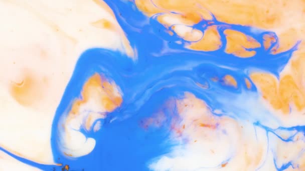 Pittura Colorata Bella Diffusione Liquido Colpo Tempo Reale — Video Stock