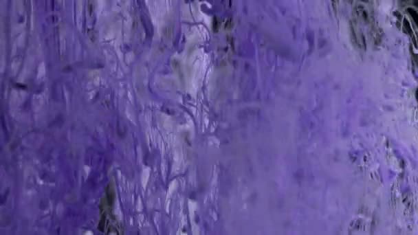 Kleurrijke inkt verf achtergrond in het water, inkt flow onderwater — Stockvideo