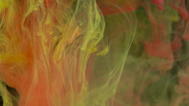 Colorful ink paint background in the water, ink flow underwater — Stock Video