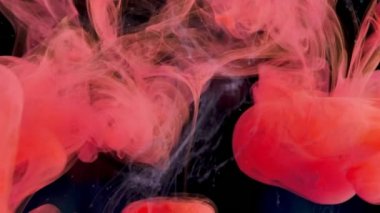 Renkli mürekkep boya akışı su