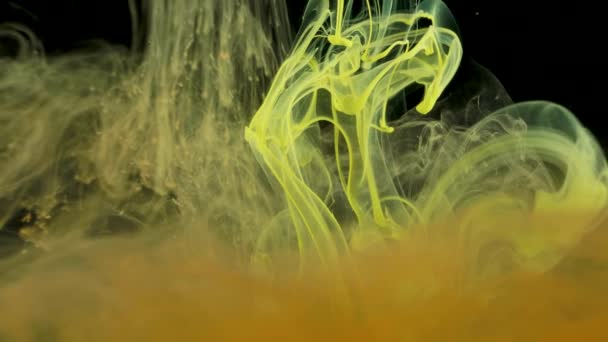 Tinta colorida pintura fundo na água, fluxo de tinta subaquática — Vídeo de Stock