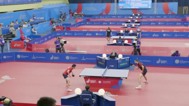 MINSK, BELARUS - JUNHO, 2019: 2nd European Games, Lebesson Emmanuel vs Pucar Tomislav, 26 de junho de 2019, Minsk . — Vídeo de Stock