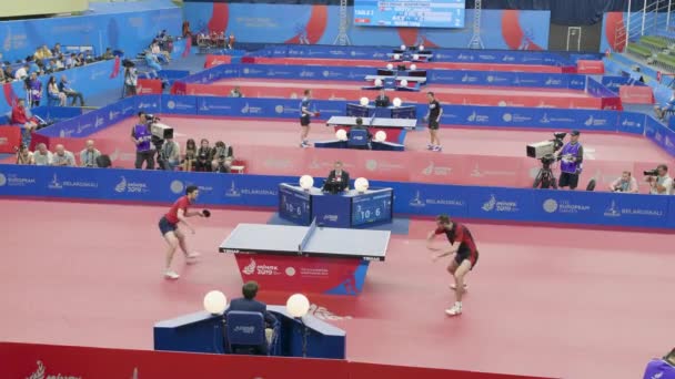 Mińsk, Białoruś - czerwiec 2019: II Igrzyska Europejskie, Lebesson Emmanuel vs Pucar Tomislav, 26 czerwca 2019, Mińsk. — Wideo stockowe