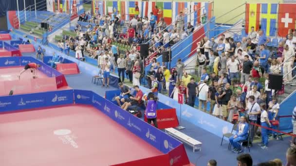 MINSK, BELARUS - JUNHO, 2019: 2nd European Games, Boll Timo vs Samsonov Vladimir, 26 de junho de 2019, Minsk . — Vídeo de Stock