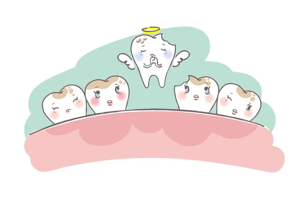 Zubní Kaz Problému Bílém Pozadí — Stockový vektor