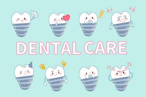 牙齿与牙齿护理概念的蓝色背景 — 图库矢量图片