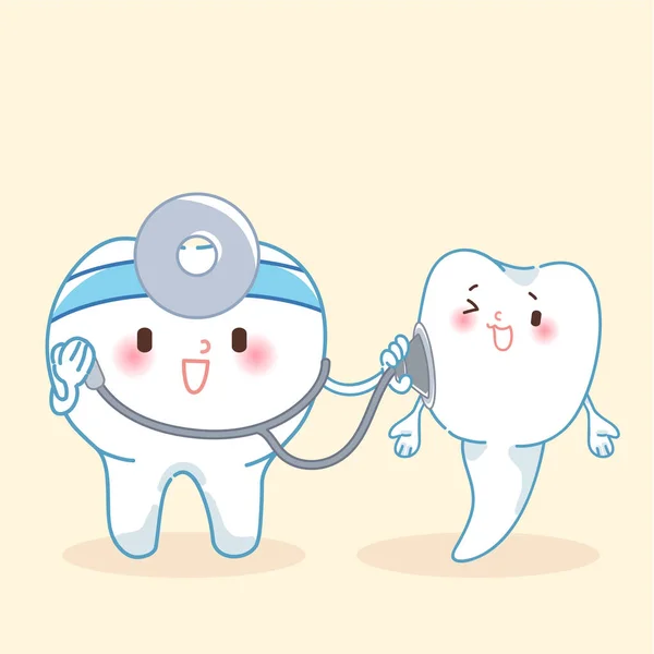 Zębów Dentystycznych Koncepcja Żółtym Tle — Wektor stockowy