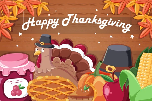 cute cartoon thanksgiving for your holiday concept