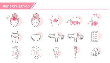 Adet belirtileri Icon set - basit çizgi serisi