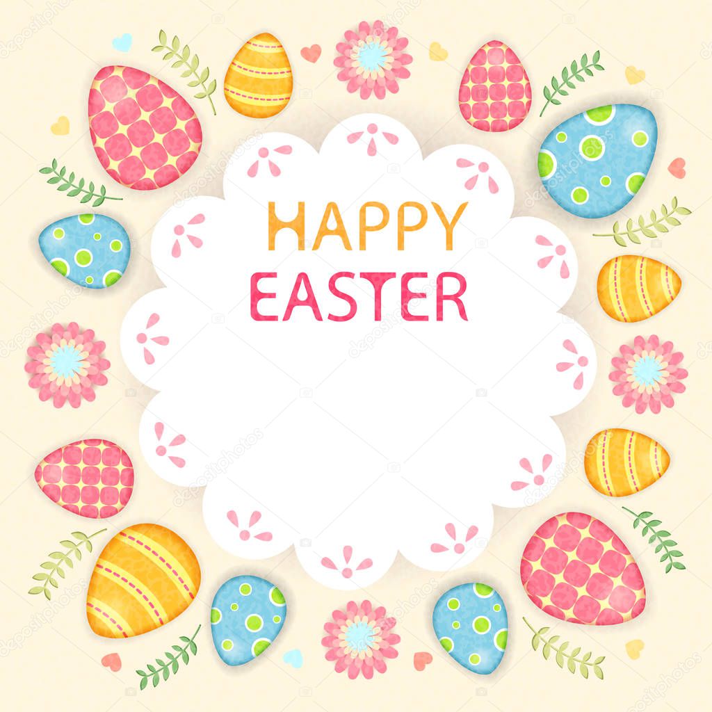 Easter colorful poster with place for text