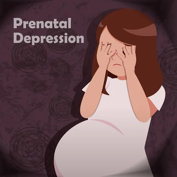 Femme enceinte se sentent contrariés — Image vectorielle