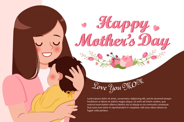 Mothers day concept — Stock Vector