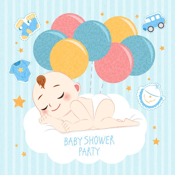 婴儿淋浴概念 — 图库矢量图片