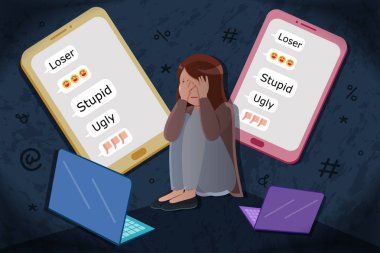 üzücü kız siber zorbalık getting