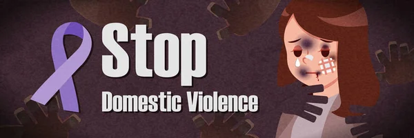 Problema della violenza domestica — Vettoriale Stock