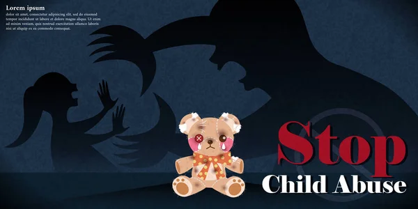Çocuk istismarı sorunu — Stok Vektör