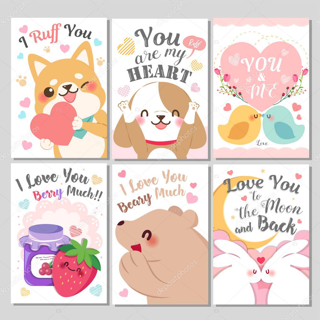 cute cartoon animals card