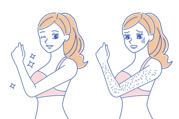 Wanita cantik dengan hair removal Stok Ilustrasi Bebas Royalti