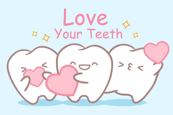 Ile diş bakımı diş — Stok Vektör