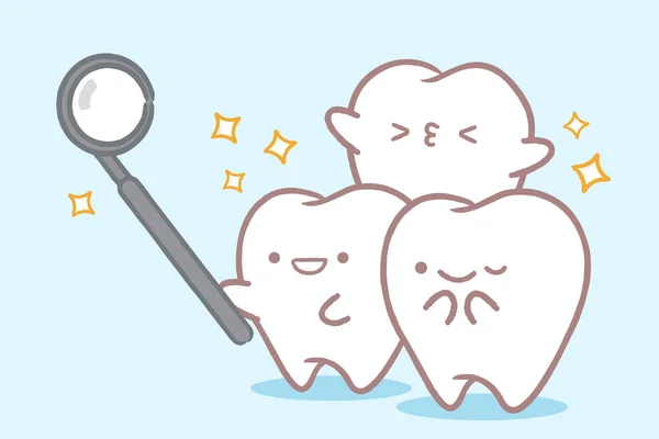 Зуб з концепцією догляду за зубами — стоковий вектор