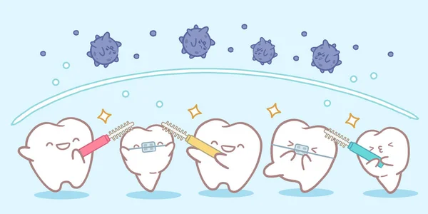 Dente com conceito limpo —  Vetores de Stock