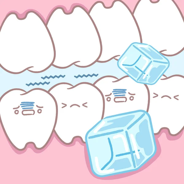 Känsliga tanden med en is — Stock vektor