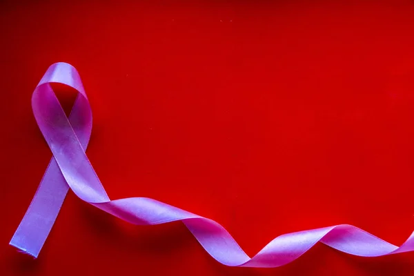 Dia Mundial Cancro Fita Colorida Brilhante Símbolo Luta Contra Câncer — Fotografia de Stock
