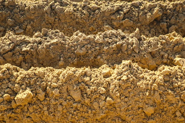 Textuur Van Het Zand Uit Zandloopbaan Met Verschillende Sporen — Stockfoto