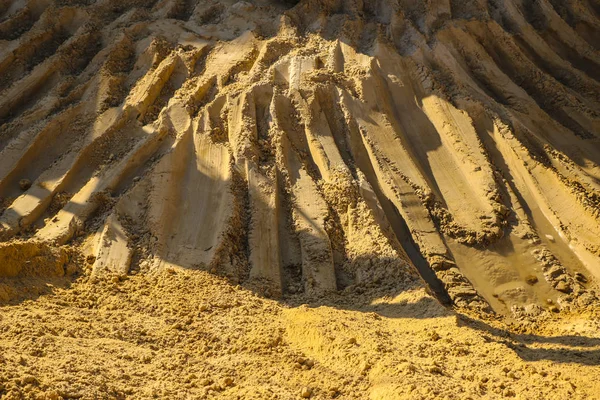 Kum Kariyerindeki Kum Dokusu Farklı Izler Taşıyor — Stok fotoğraf