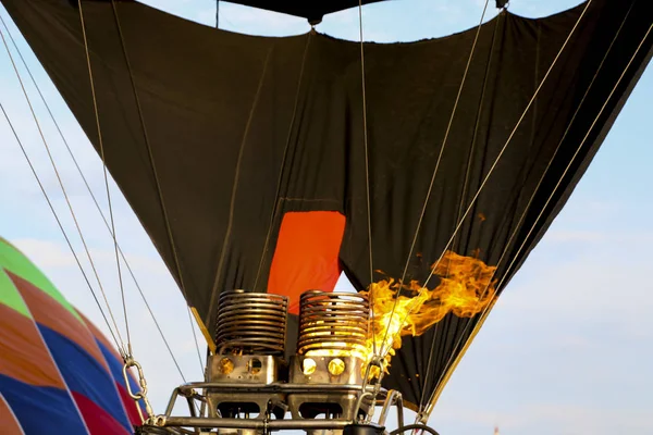 Ballon Gonflé Pour Vol Brûleur Gaz Remplit Verrière Montgolfière Air — Photo