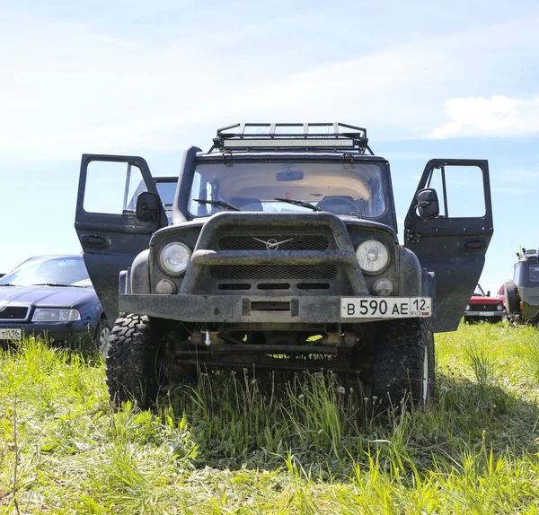 Obschyars Rusya Haziran 2018 Jeep Sprint Suv Lar Sergi Modifiye — Stok fotoğraf