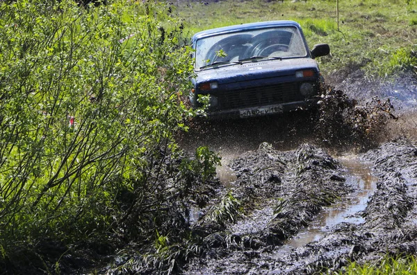 Obschyars Russland Juni 2018 Jeep Sprint Und Ausstellung Von Geländewagen — Stockfoto