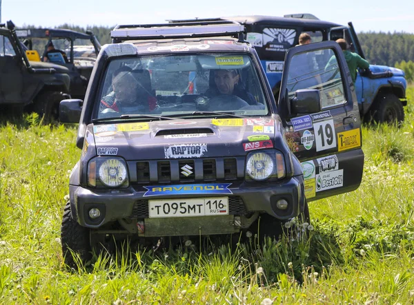 Obschyars Russia June 2018 Jeep Sprint Exhibition Suvs Modified Vehicles — Stock Photo, Image