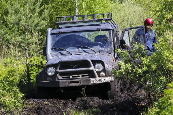 Obschyars Russland Juni 2018 Jeep Sprint Und Ausstellung Von Geländewagen — Stockfoto