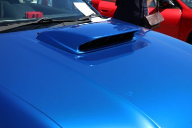 Yoshkar-Ola, Rusya Federasyonu, 17 Haziran 2018: Oto ve Motosiklet Fuarı - Festivali - Yo Zirvesi 2018 - Subaru Impreza