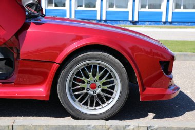 Yoshkar-Ola, Rusya Federasyonu, 17 Haziran 2018: Oto ve Motosiklet Fuarı - Festivali - Yo Zirvesi 2018 - Toyota Supra