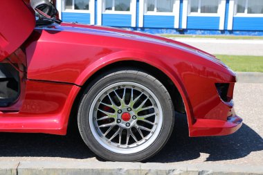 Yoshkar-Ola, Rusya Federasyonu, 17 Haziran 2018: Oto ve Motosiklet Fuarı - Festivali - Yo Zirvesi 2018 - Toyota Supra