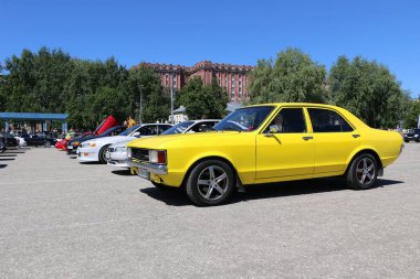 Yoshkar-Ola, Rusya Federasyonu, 17 Haziran 2018: Oto ve Motosiklet Fuarı - Festivali - Yo Zirvesi 2018 - Ford