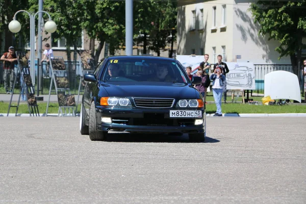 Yoshkar Ola Rusia Junio 2018 Exposición Automóviles Motocicletas Festival Summit — Foto de Stock